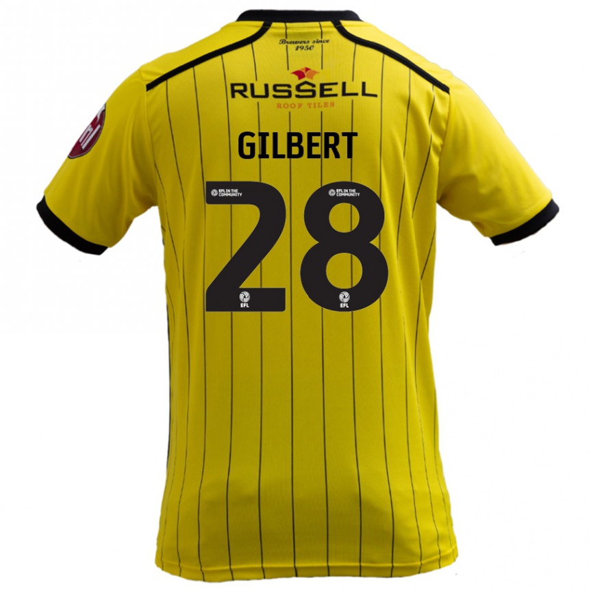 Niño Fútbol Camiseta Cameron Gilbert #28 Amarillo 1ª Equipación 2024/25 Argentina