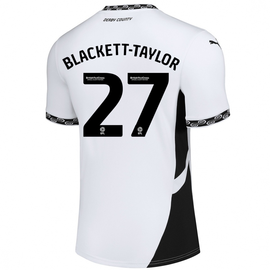 Niño Fútbol Camiseta Corey Blackett-Taylor #27 Blanco Negro 1ª Equipación 2024/25 Argentina