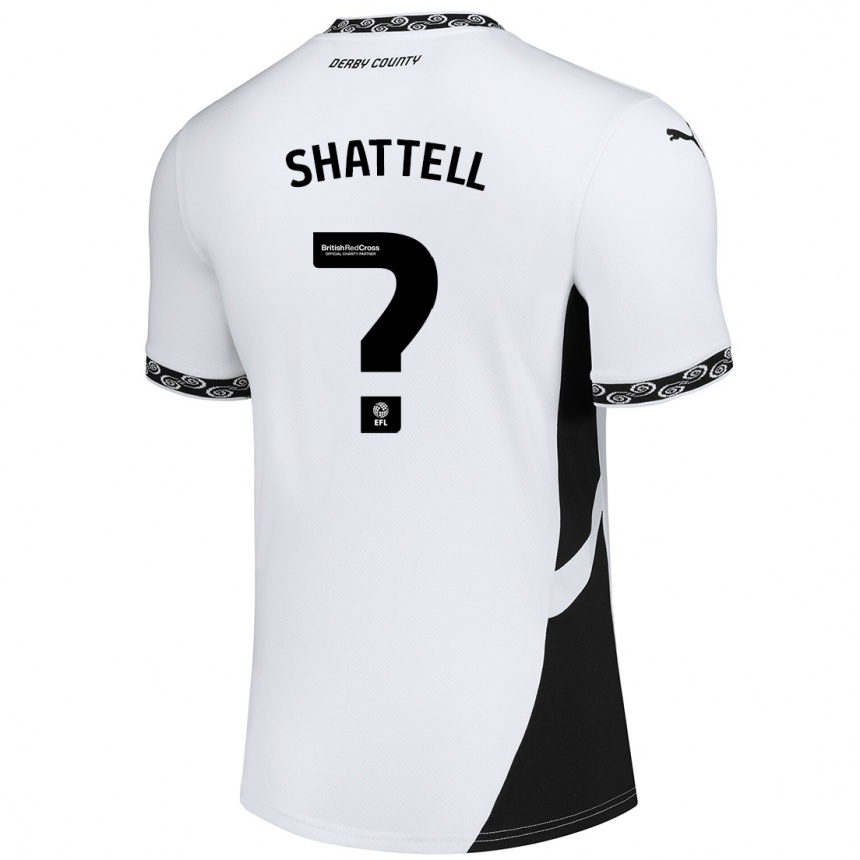 Niño Fútbol Camiseta Josh Shattell #0 Blanco Negro 1ª Equipación 2024/25 Argentina