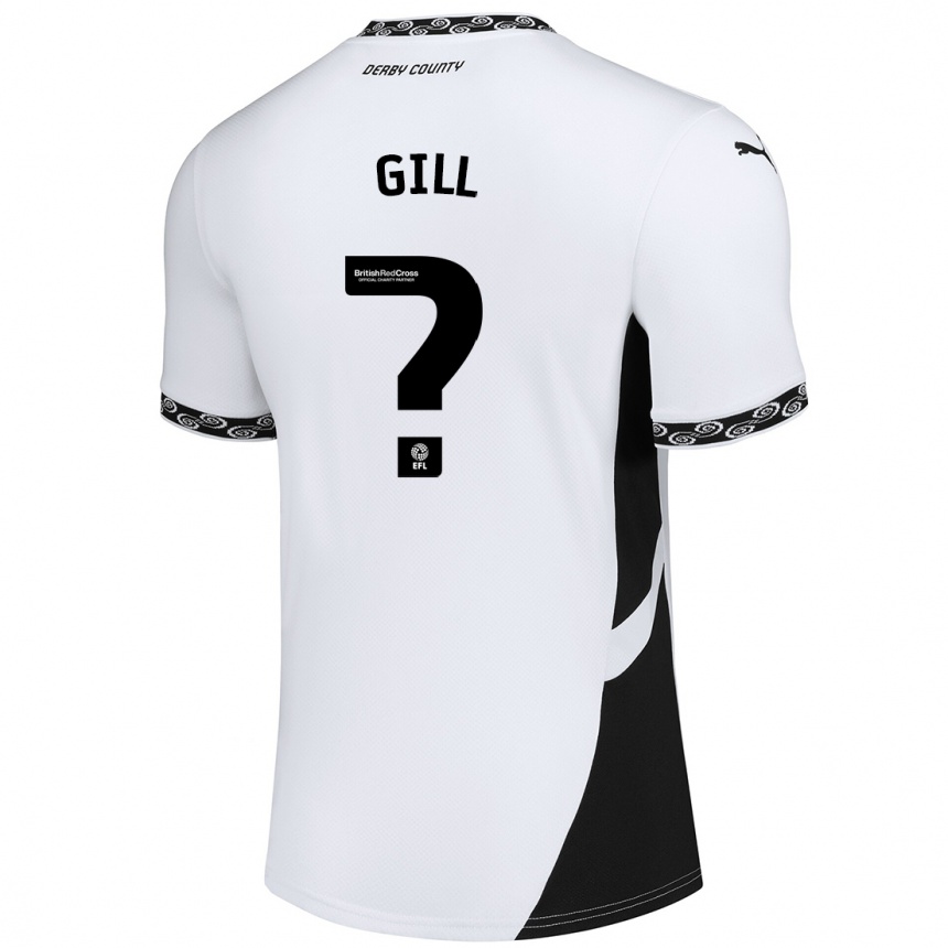 Niño Fútbol Camiseta Tristan Gill #0 Blanco Negro 1ª Equipación 2024/25 Argentina