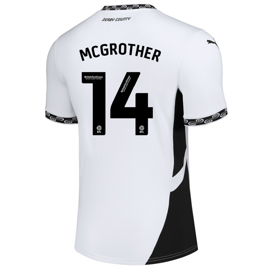 Niño Fútbol Camiseta Becky Mcgrother #14 Blanco Negro 1ª Equipación 2024/25 Argentina