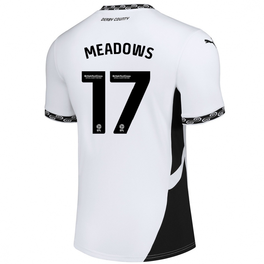 Niño Fútbol Camiseta Helena Meadows #17 Blanco Negro 1ª Equipación 2024/25 Argentina