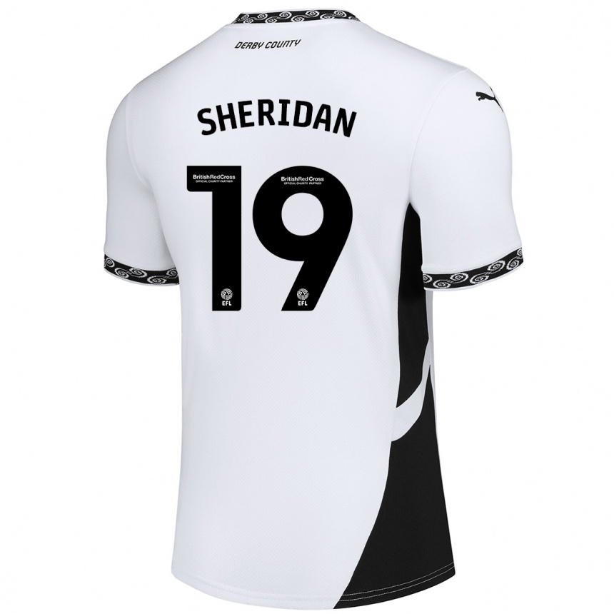 Niño Fútbol Camiseta Isabel Sheridan #19 Blanco Negro 1ª Equipación 2024/25 Argentina