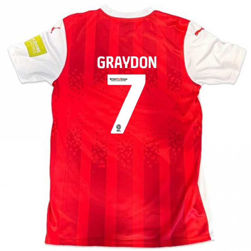 Niño Fútbol Camiseta Ryan Graydon #7 Rojo Blanco 1ª Equipación 2024/25 Argentina