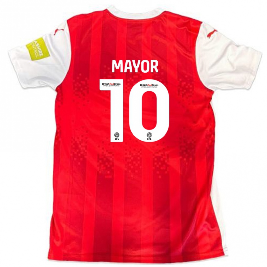 Niño Fútbol Camiseta Danny Mayor #10 Rojo Blanco 1ª Equipación 2024/25 Argentina