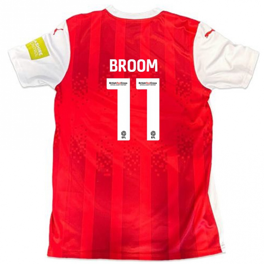 Niño Fútbol Camiseta Ryan Broom #11 Rojo Blanco 1ª Equipación 2024/25 Argentina