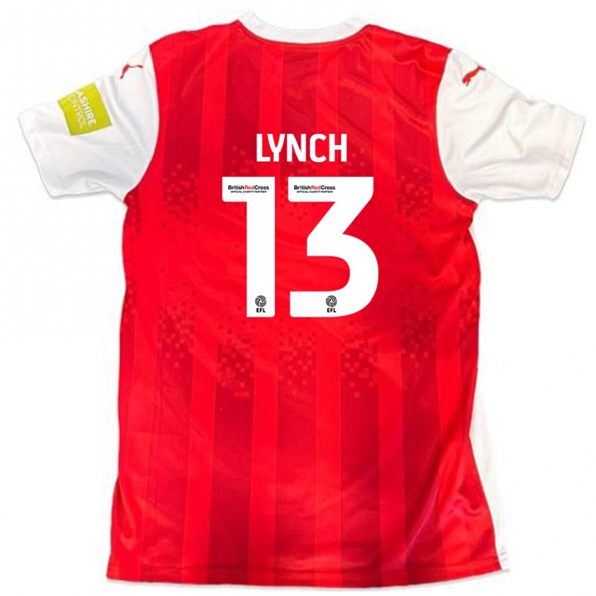 Niño Fútbol Camiseta Jay Lynch #13 Rojo Blanco 1ª Equipación 2024/25 Argentina