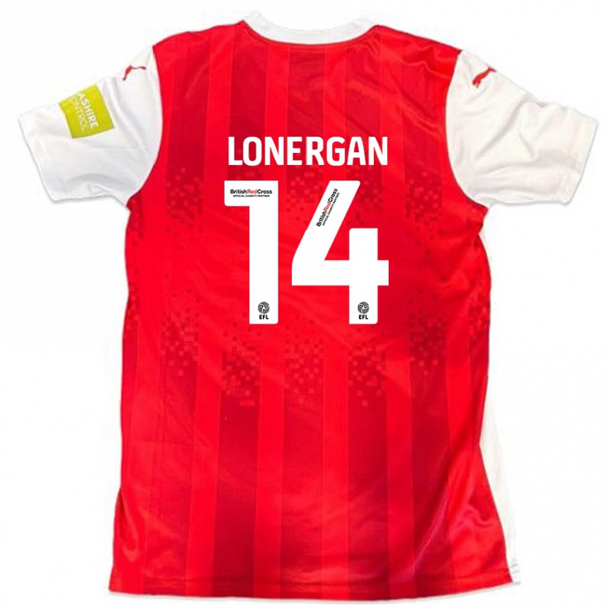 Niño Fútbol Camiseta Tommy Lonergan #14 Rojo Blanco 1ª Equipación 2024/25 Argentina