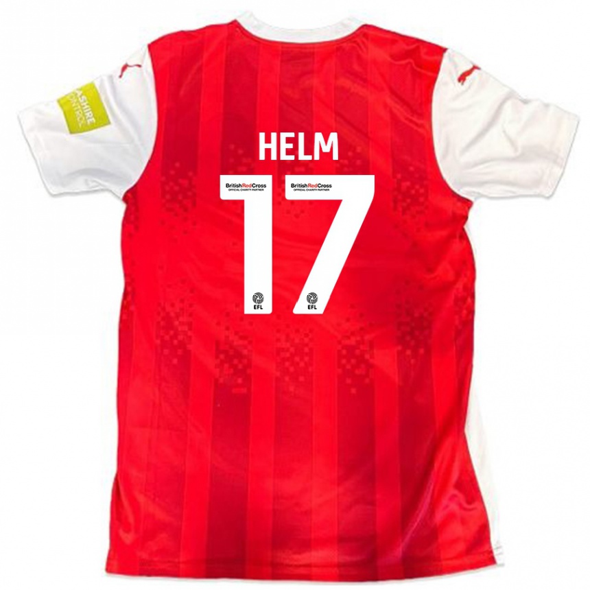 Niño Fútbol Camiseta Mark Helm #17 Rojo Blanco 1ª Equipación 2024/25 Argentina