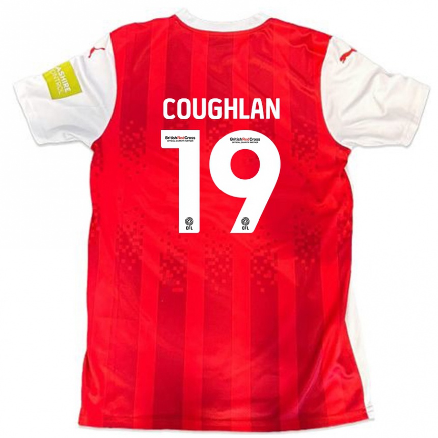 Niño Fútbol Camiseta Ronan Coughlan #19 Rojo Blanco 1ª Equipación 2024/25 Argentina