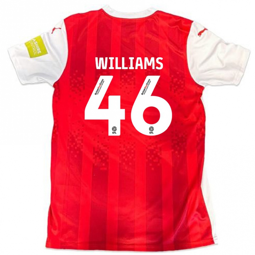 Niño Fútbol Camiseta Theo Williams #46 Rojo Blanco 1ª Equipación 2024/25 Argentina