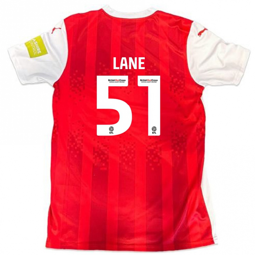 Niño Fútbol Camiseta Mikey Lane #51 Rojo Blanco 1ª Equipación 2024/25 Argentina