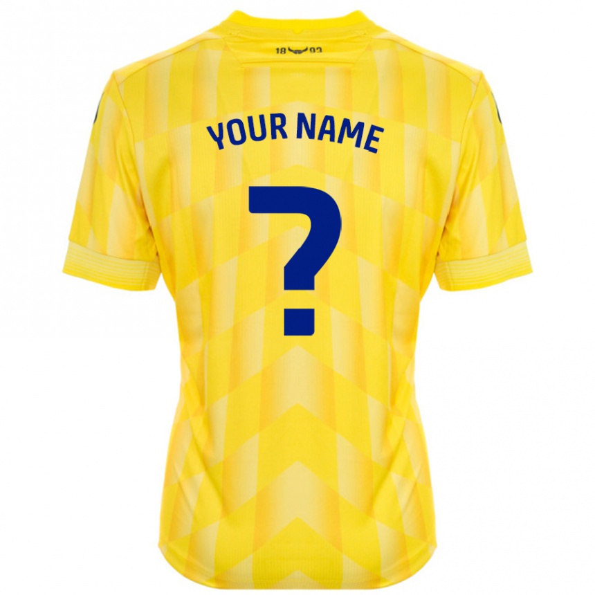 Niño Fútbol Camiseta Su Nombre #0 Amarillo 1ª Equipación 2024/25 Argentina