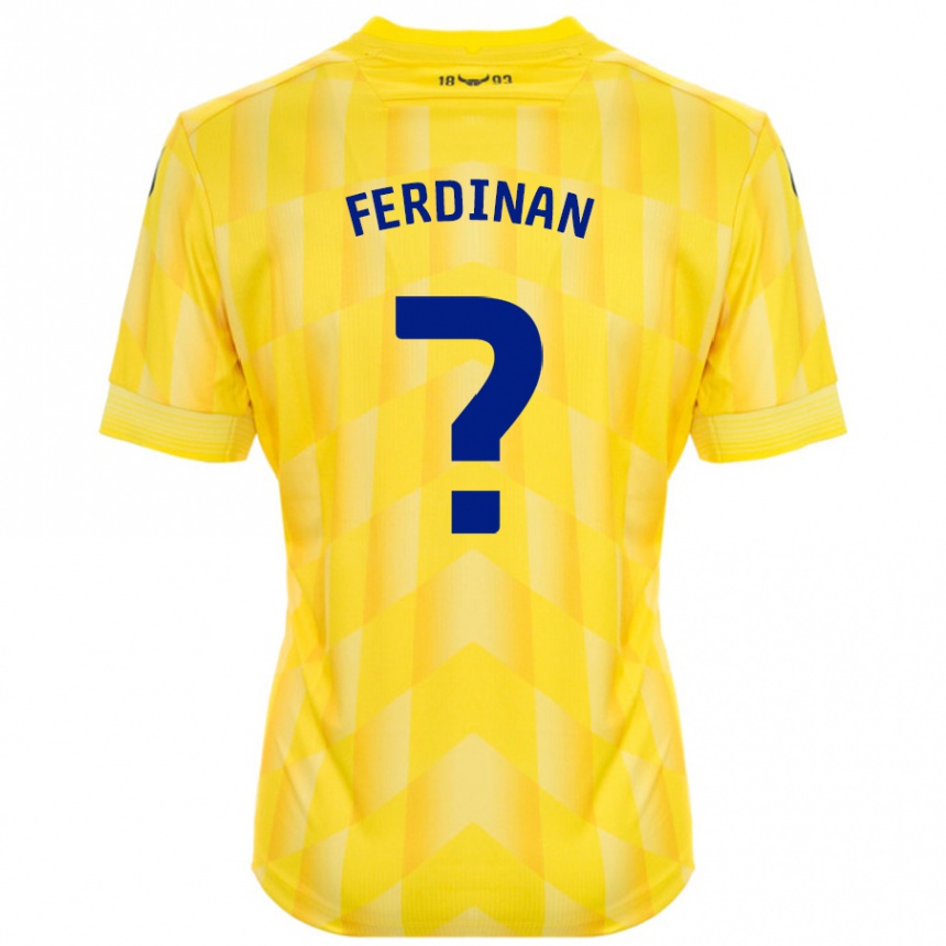 Niño Fútbol Camiseta Marselino Ferdinan #0 Amarillo 1ª Equipación 2024/25 Argentina