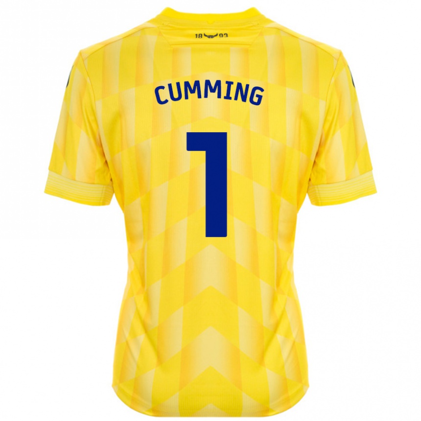 Niño Fútbol Camiseta Jamie Cumming #1 Amarillo 1ª Equipación 2024/25 Argentina