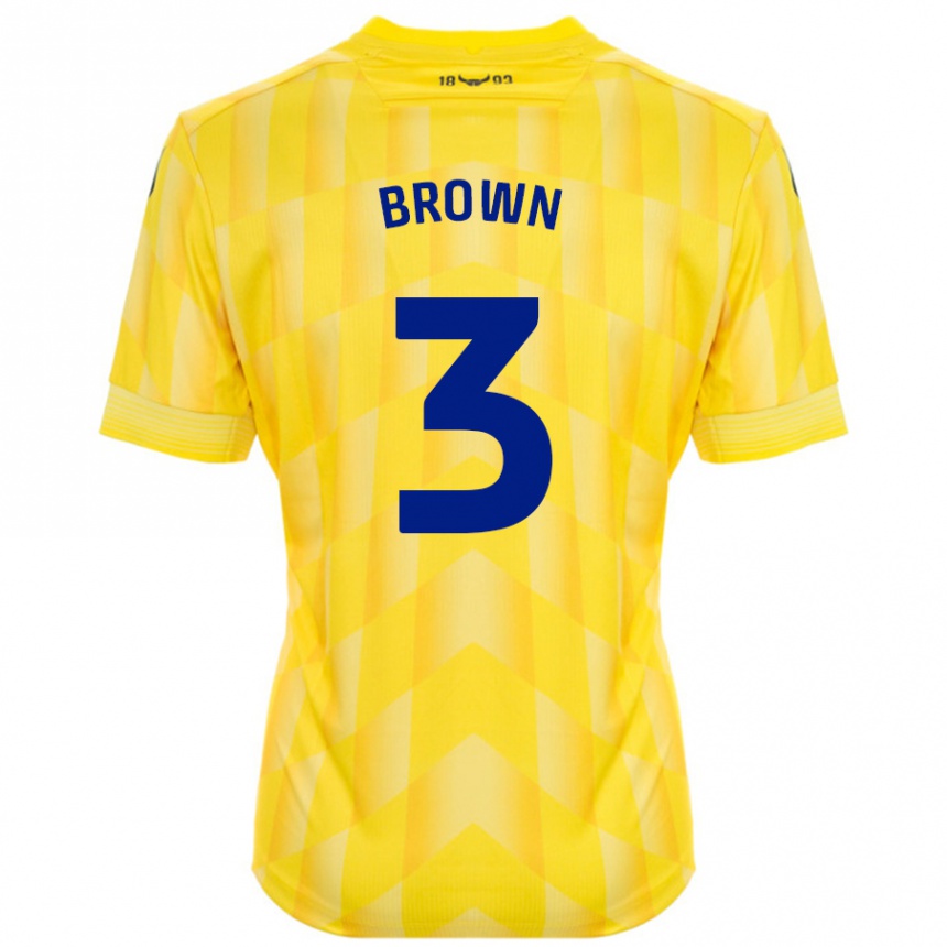 Niño Fútbol Camiseta Ciaron Brown #3 Amarillo 1ª Equipación 2024/25 Argentina