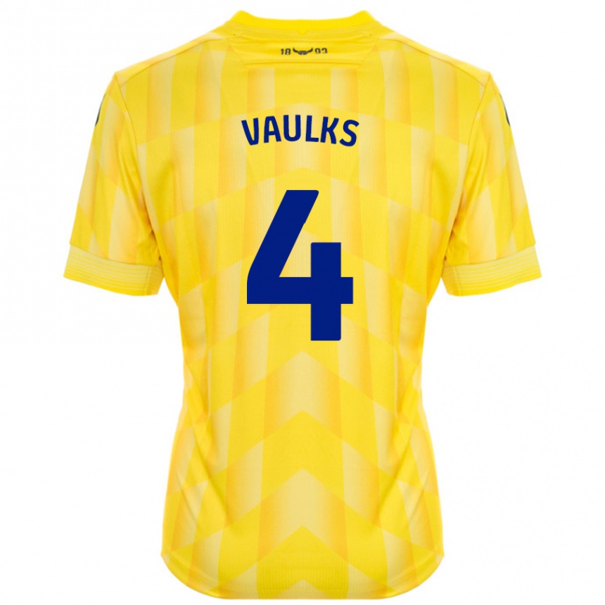 Niño Fútbol Camiseta Will Vaulks #4 Amarillo 1ª Equipación 2024/25 Argentina