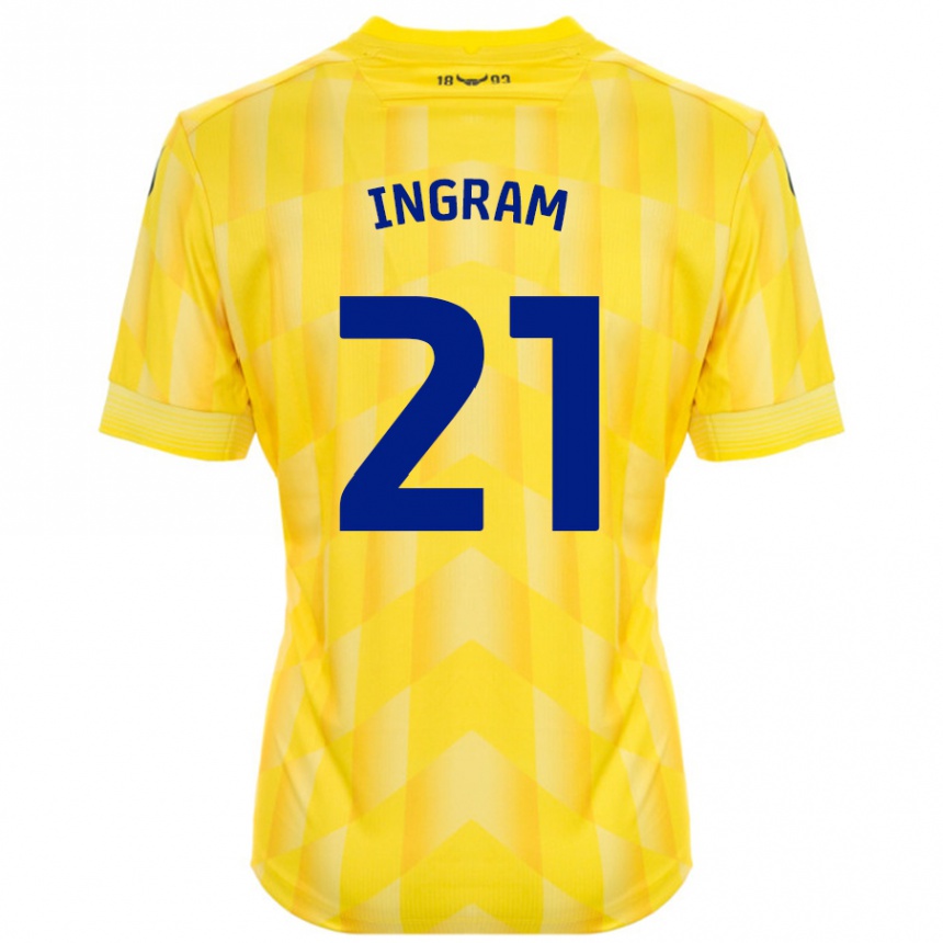 Niño Fútbol Camiseta Matt Ingram #21 Amarillo 1ª Equipación 2024/25 Argentina