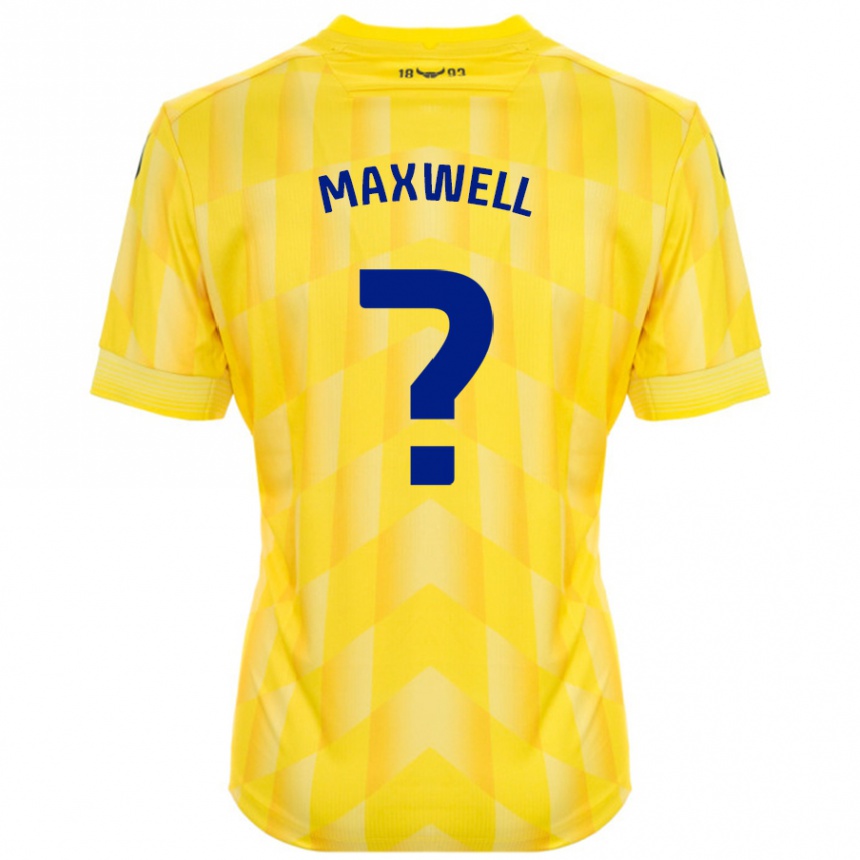 Niño Fútbol Camiseta Rashane Maxwell #0 Amarillo 1ª Equipación 2024/25 Argentina