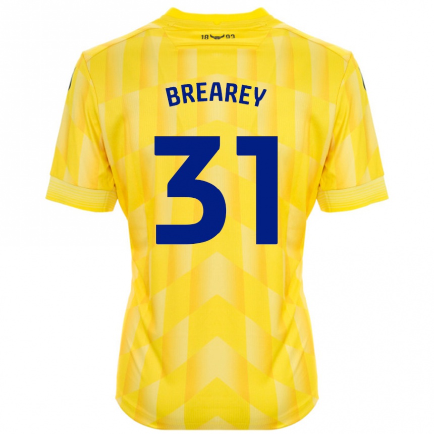 Niño Fútbol Camiseta Eddie Brearey #31 Amarillo 1ª Equipación 2024/25 Argentina