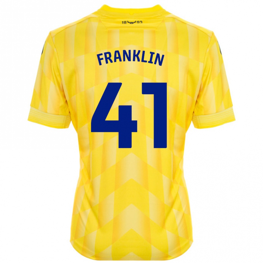 Niño Fútbol Camiseta George Franklin #41 Amarillo 1ª Equipación 2024/25 Argentina