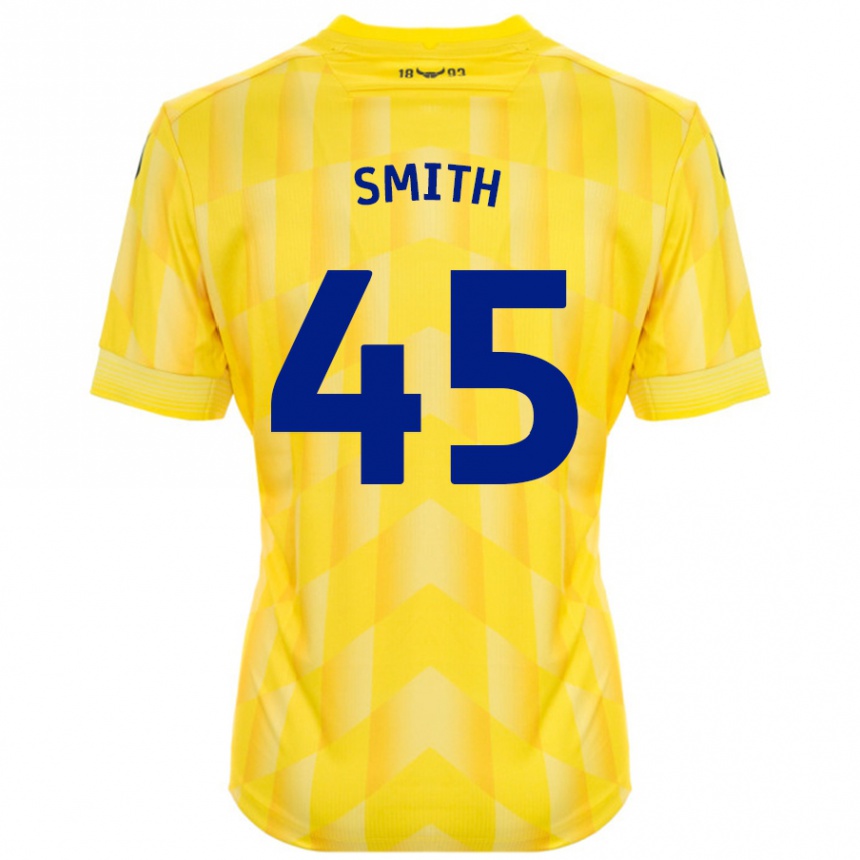 Niño Fútbol Camiseta Max Smith #45 Amarillo 1ª Equipación 2024/25 Argentina