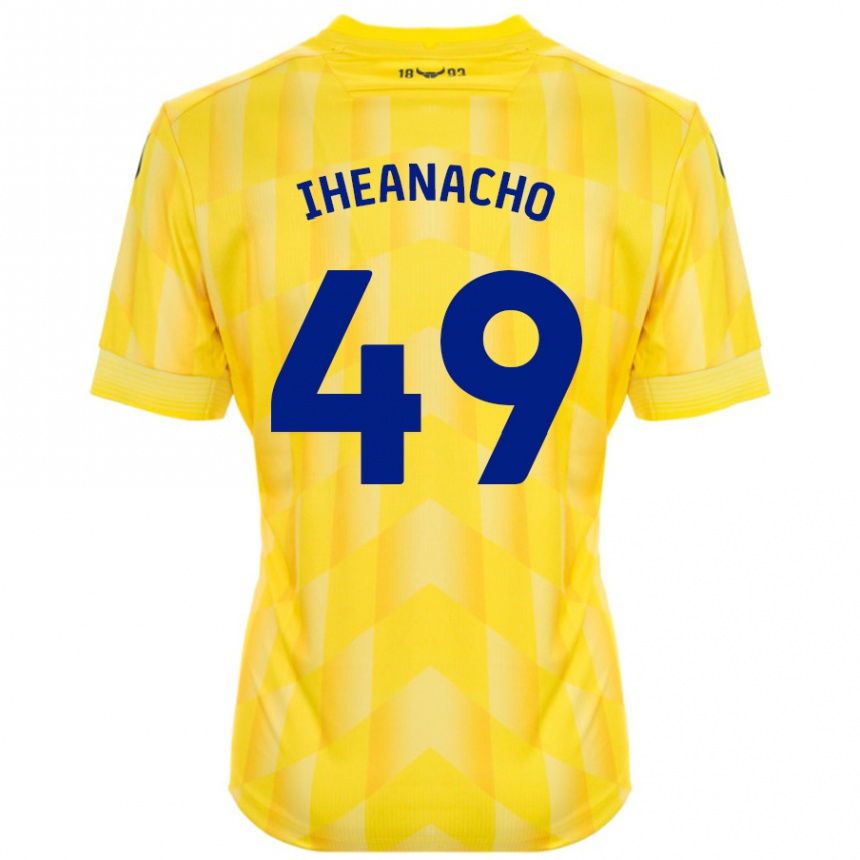 Niño Fútbol Camiseta Josh Iheanacho #49 Amarillo 1ª Equipación 2024/25 Argentina