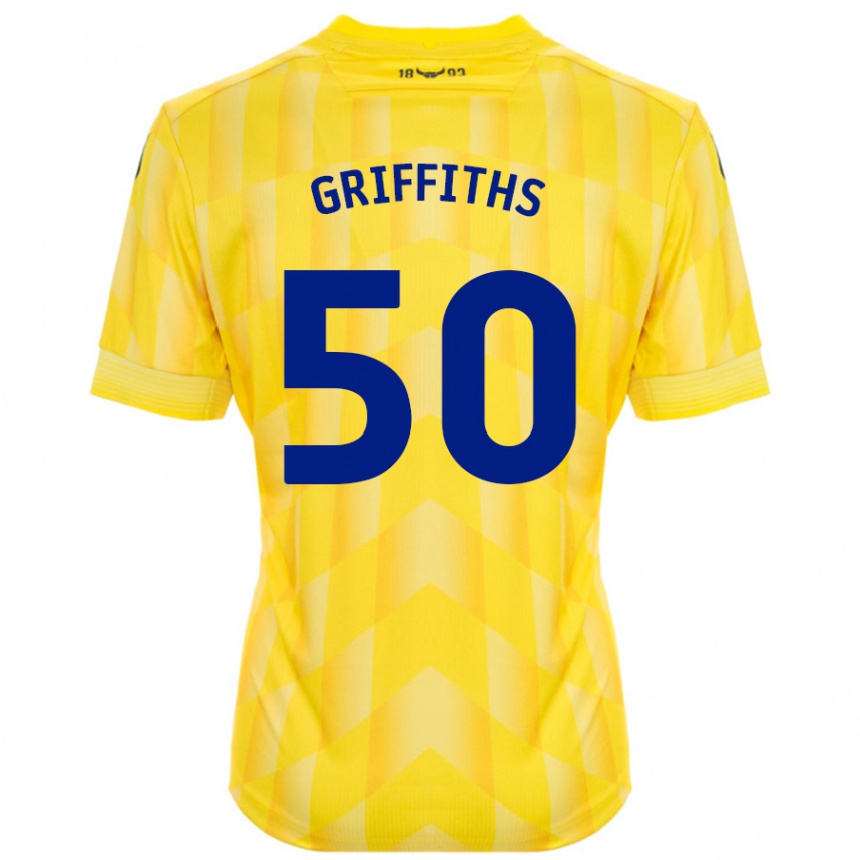 Niño Fútbol Camiseta Louis Griffiths #50 Amarillo 1ª Equipación 2024/25 Argentina