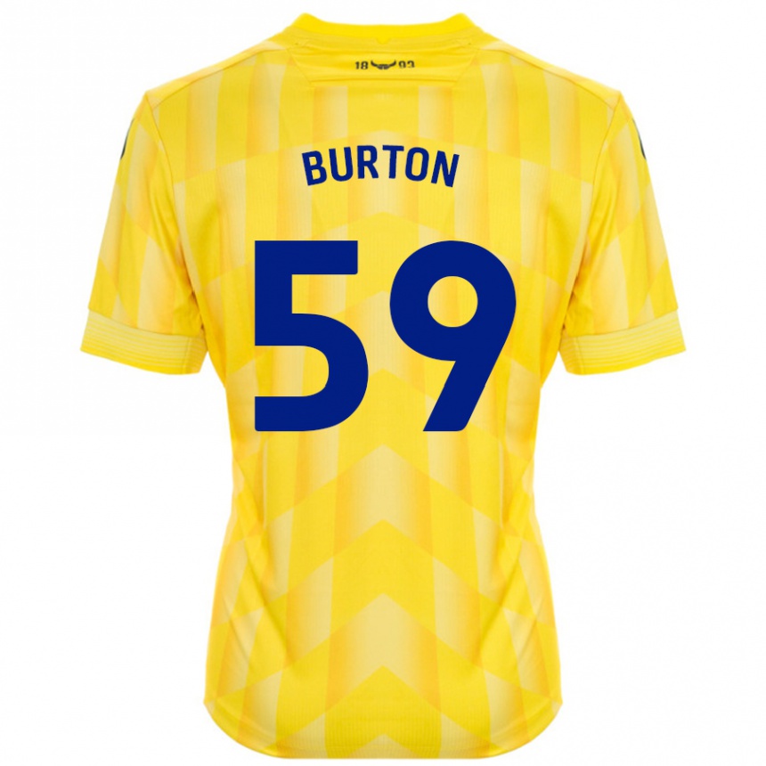 Niño Fútbol Camiseta Kasway Burton #59 Amarillo 1ª Equipación 2024/25 Argentina