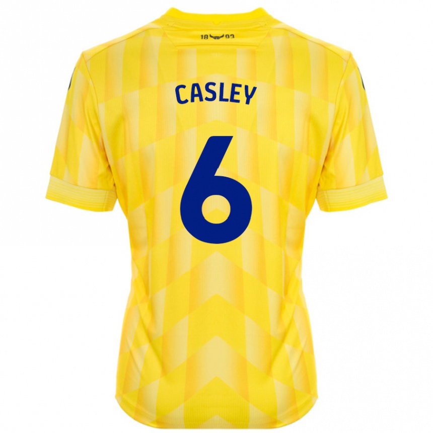 Niño Fútbol Camiseta Riva Casley #6 Amarillo 1ª Equipación 2024/25 Argentina