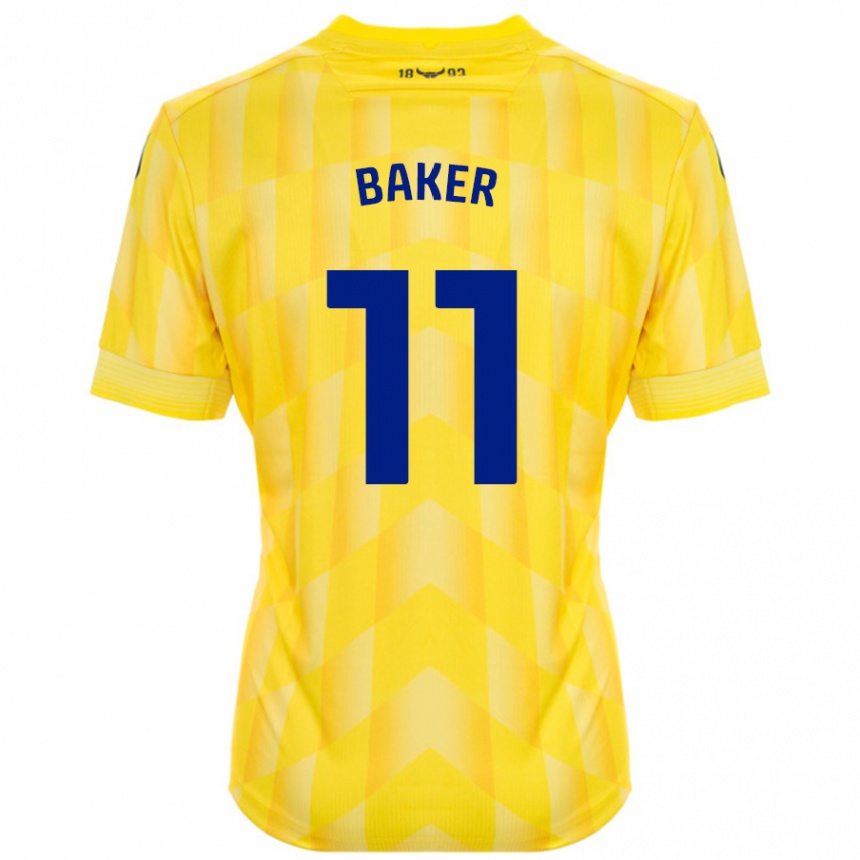 Niño Fútbol Camiseta Sophie Baker #11 Amarillo 1ª Equipación 2024/25 Argentina