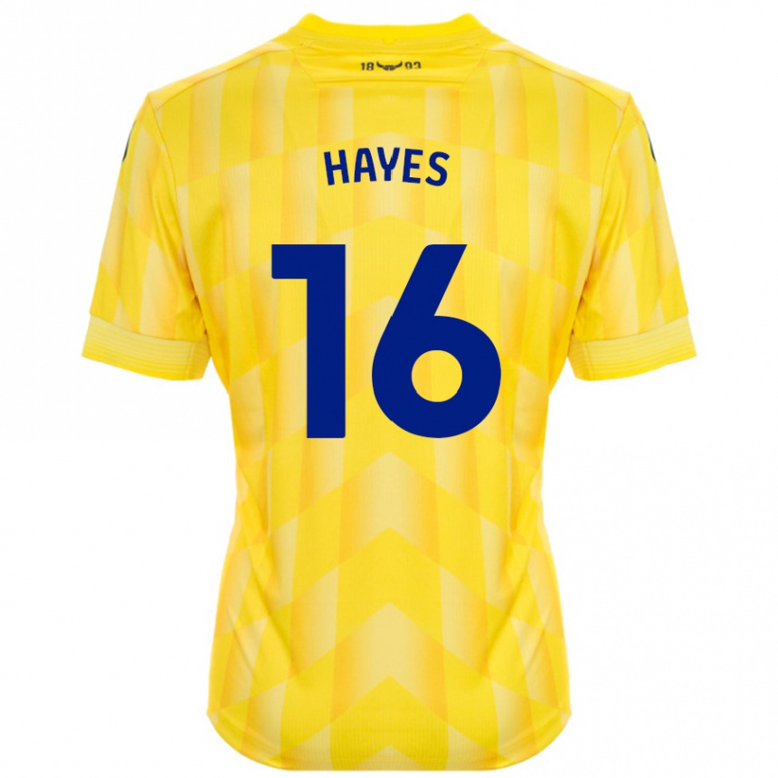 Niño Fútbol Camiseta Georgia Hayes #16 Amarillo 1ª Equipación 2024/25 Argentina