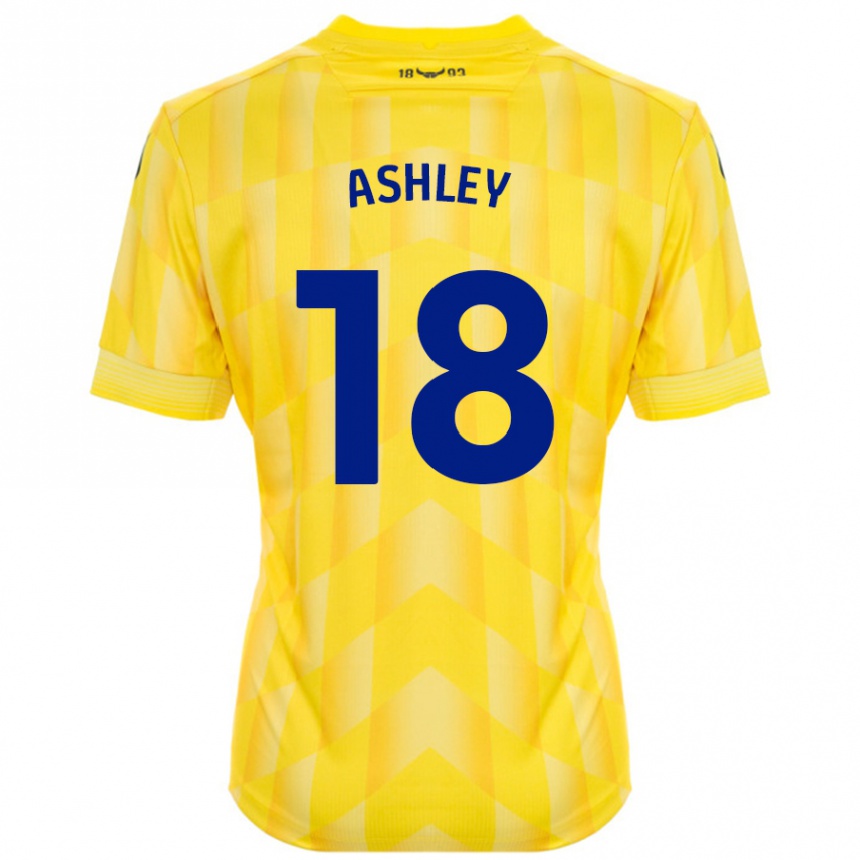 Niño Fútbol Camiseta Alex Ashley #18 Amarillo 1ª Equipación 2024/25 Argentina