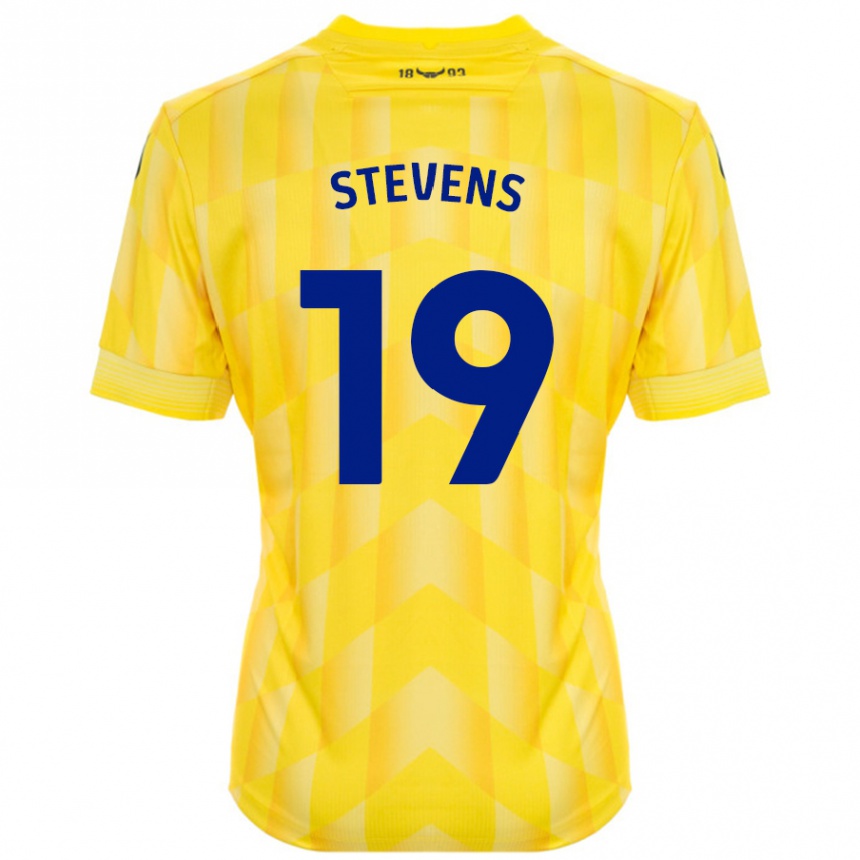 Niño Fútbol Camiseta Lily Stevens #19 Amarillo 1ª Equipación 2024/25 Argentina