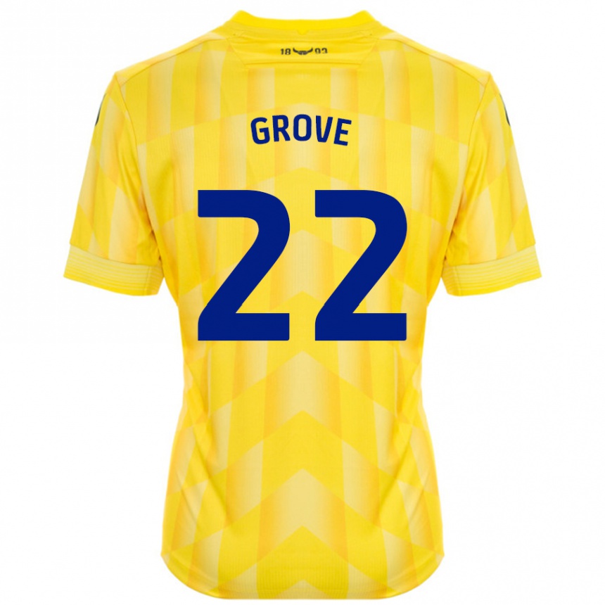 Niño Fútbol Camiseta Jade Grove #22 Amarillo 1ª Equipación 2024/25 Argentina