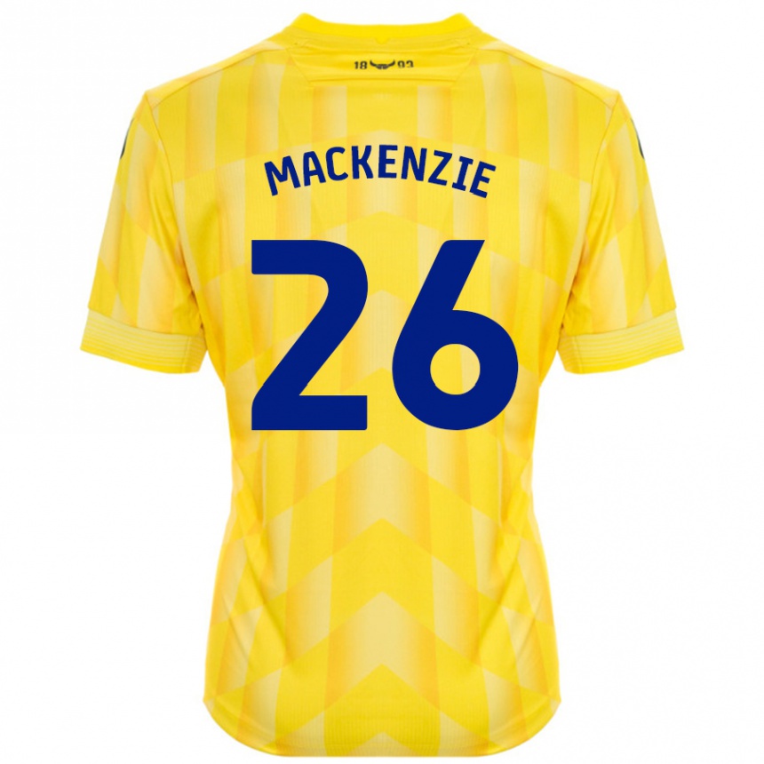 Niño Fútbol Camiseta Hannah Mackenzie #26 Amarillo 1ª Equipación 2024/25 Argentina