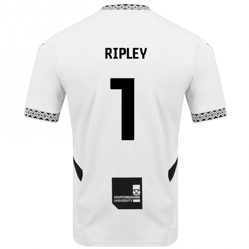 Niño Fútbol Camiseta Connor Ripley #1 Blanco 1ª Equipación 2024/25 Argentina