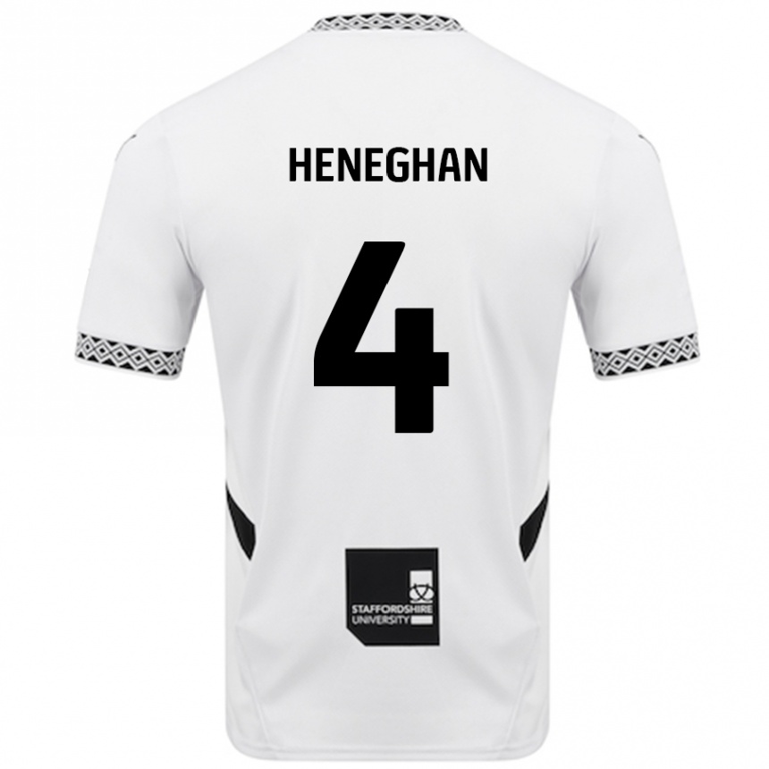 Niño Fútbol Camiseta Ben Heneghan #4 Blanco 1ª Equipación 2024/25 Argentina