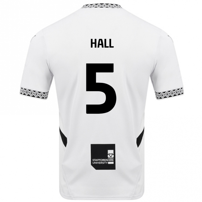 Niño Fútbol Camiseta Connor Hall #5 Blanco 1ª Equipación 2024/25 Argentina