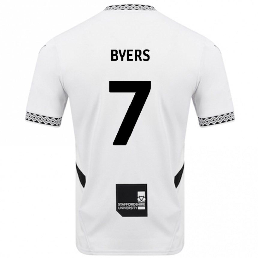 Niño Fútbol Camiseta George Byers #7 Blanco 1ª Equipación 2024/25 Argentina