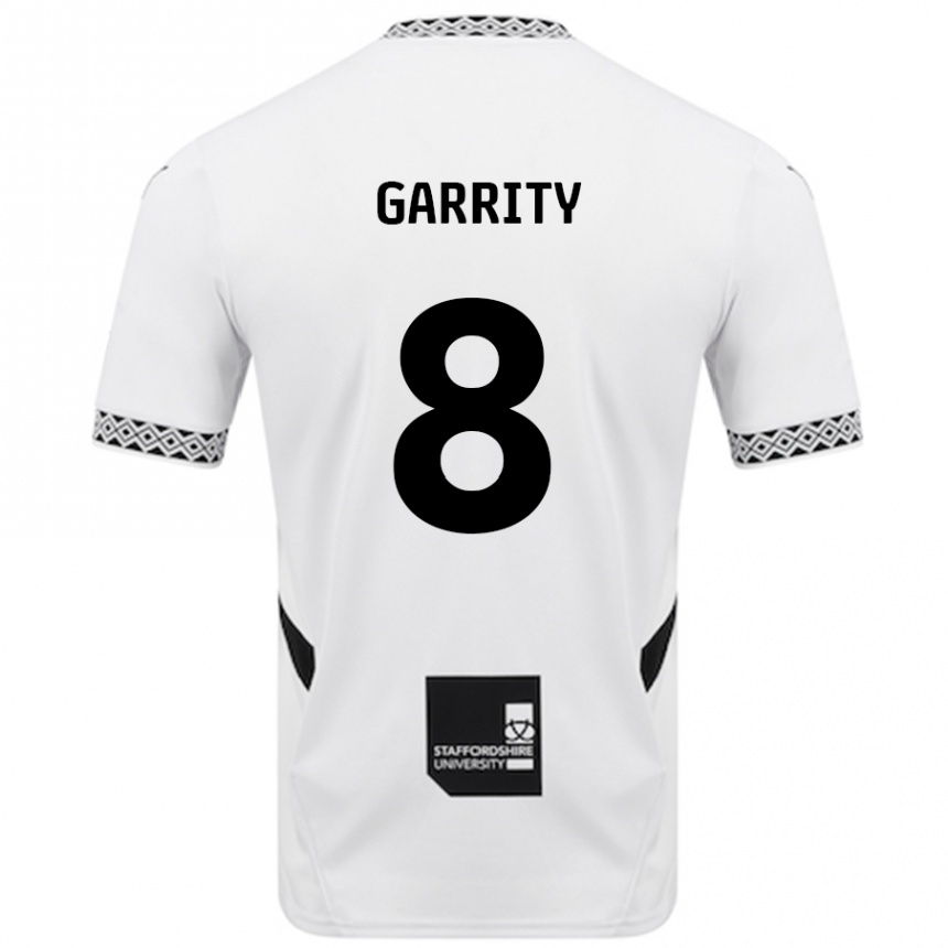 Niño Fútbol Camiseta Ben Garrity #8 Blanco 1ª Equipación 2024/25 Argentina