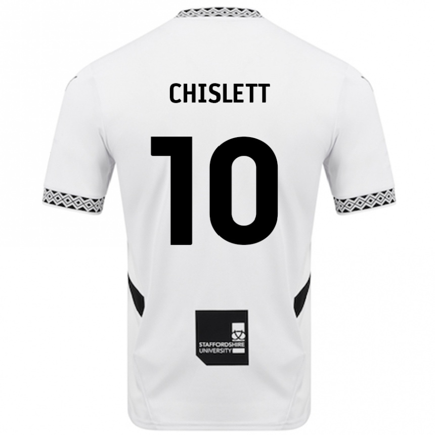 Niño Fútbol Camiseta Ethan Chislett #10 Blanco 1ª Equipación 2024/25 Argentina