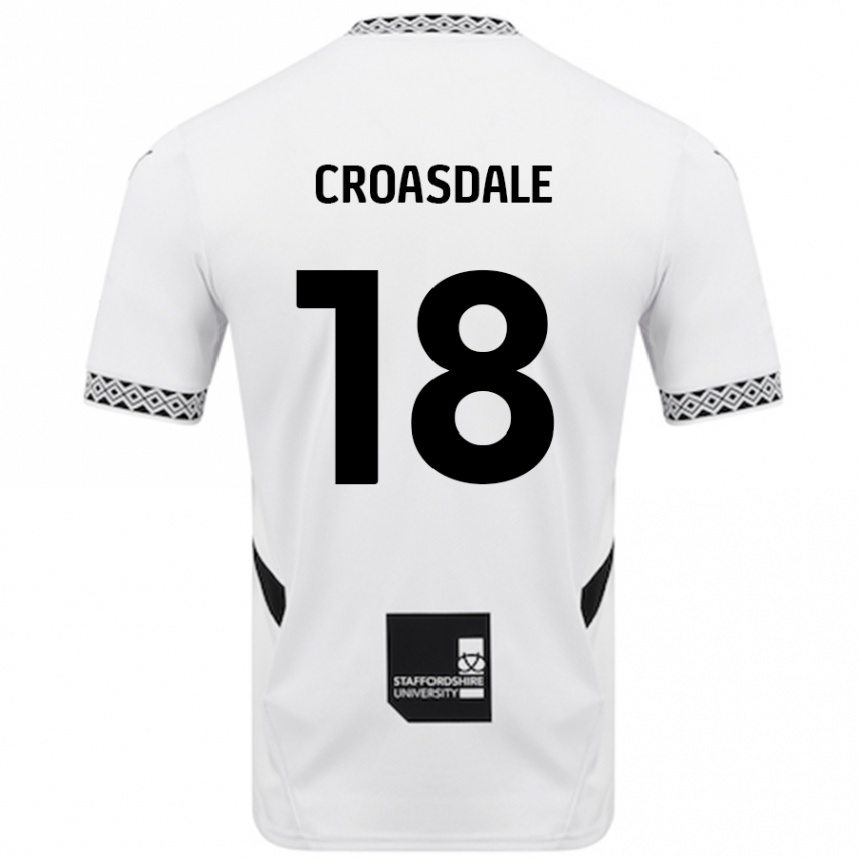 Niño Fútbol Camiseta Ryan Croasdale #18 Blanco 1ª Equipación 2024/25 Argentina