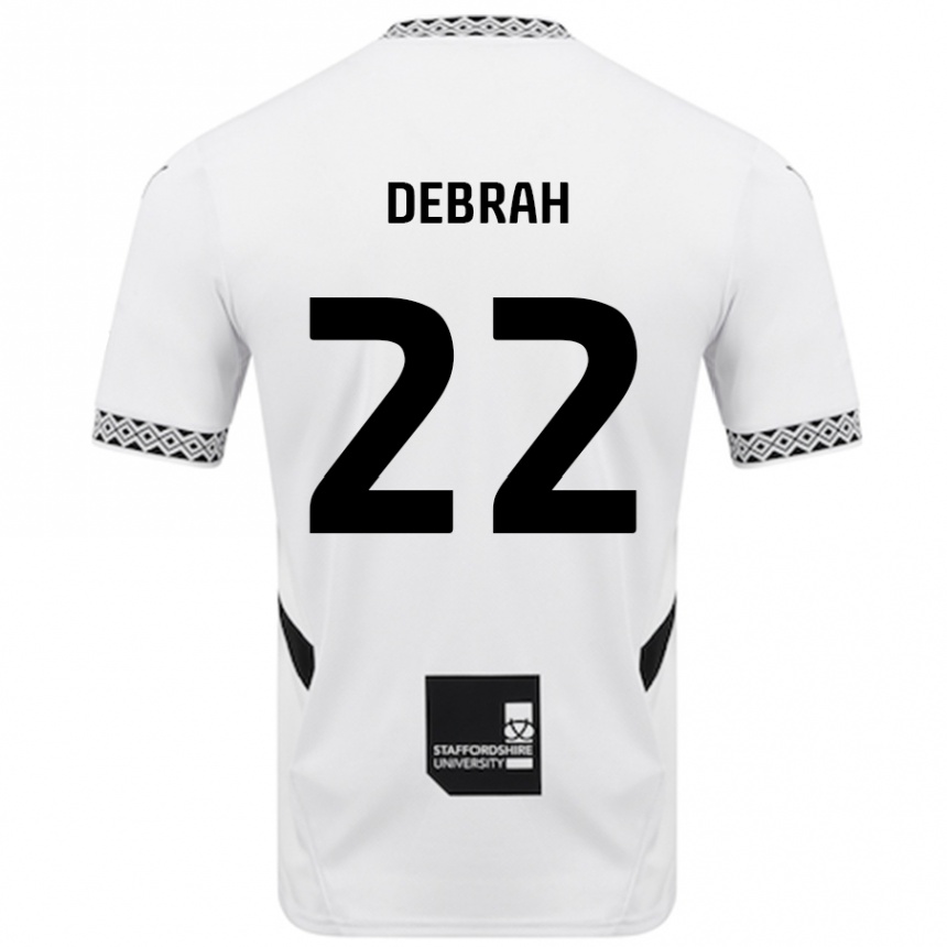 Niño Fútbol Camiseta Jesse Debrah #22 Blanco 1ª Equipación 2024/25 Argentina