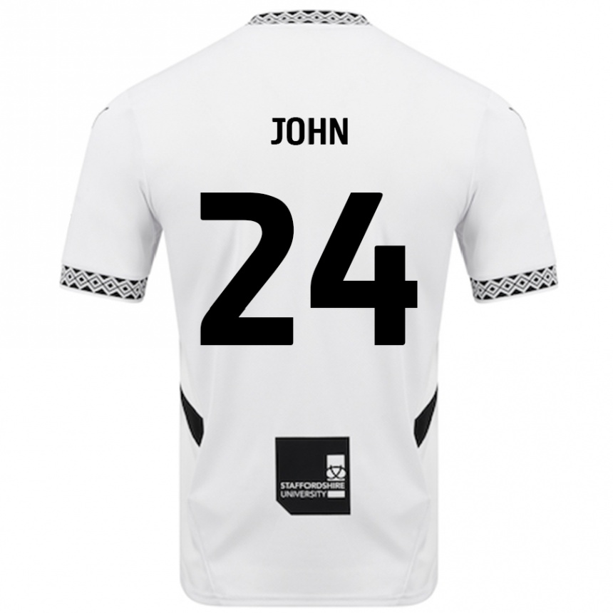 Niño Fútbol Camiseta Kyle John #24 Blanco 1ª Equipación 2024/25 Argentina