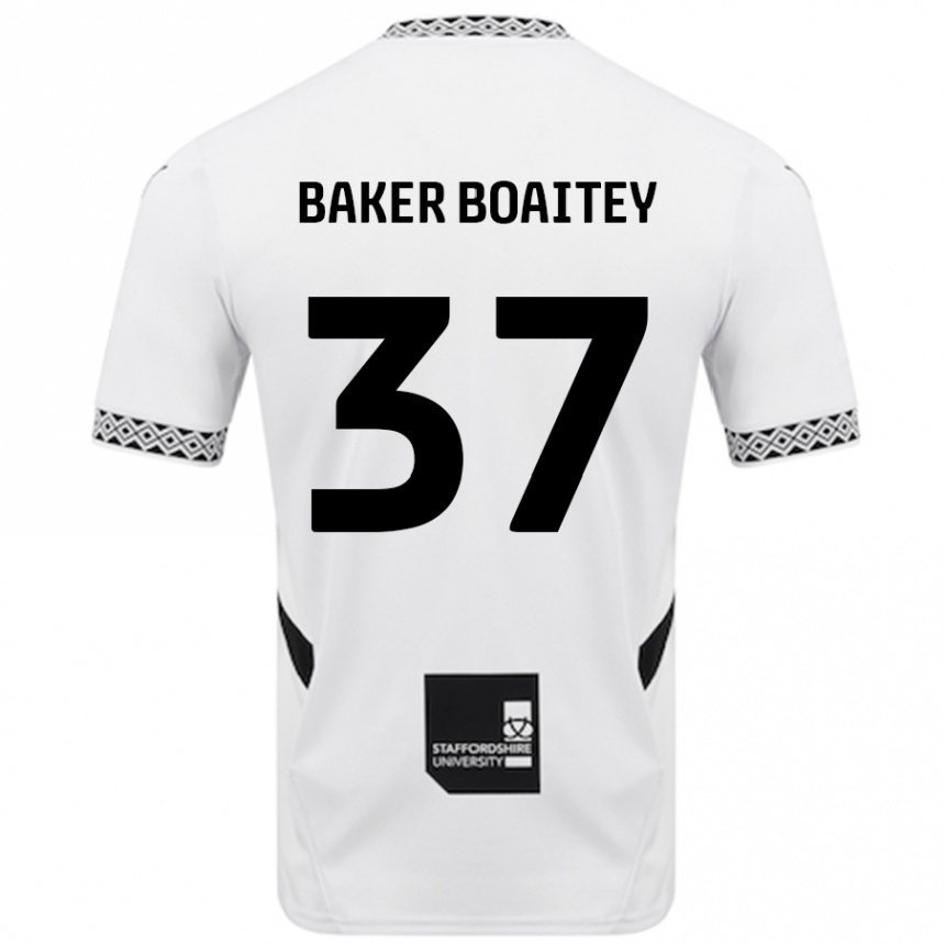 Niño Fútbol Camiseta Benicio Baker-Boaitey #37 Blanco 1ª Equipación 2024/25 Argentina