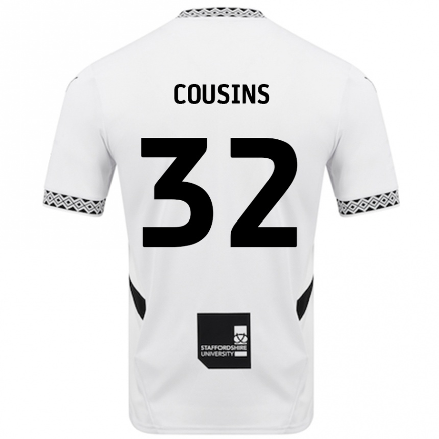 Niño Fútbol Camiseta Logan Cousins #32 Blanco 1ª Equipación 2024/25 Argentina