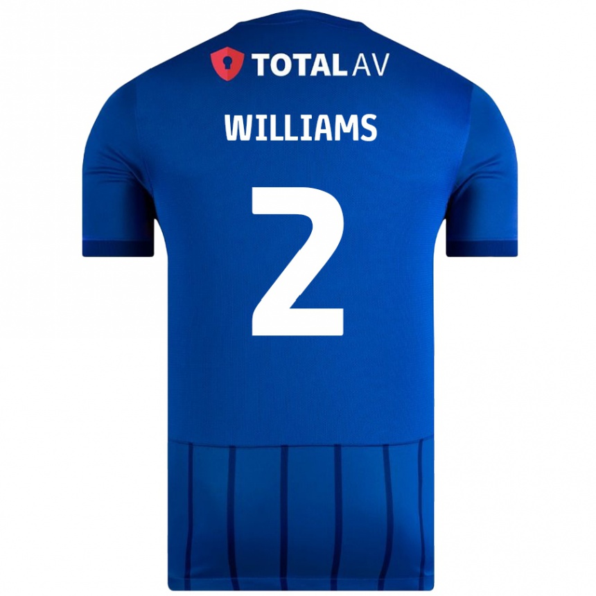 Niño Fútbol Camiseta Jordan Williams #2 Azul 1ª Equipación 2024/25 Argentina