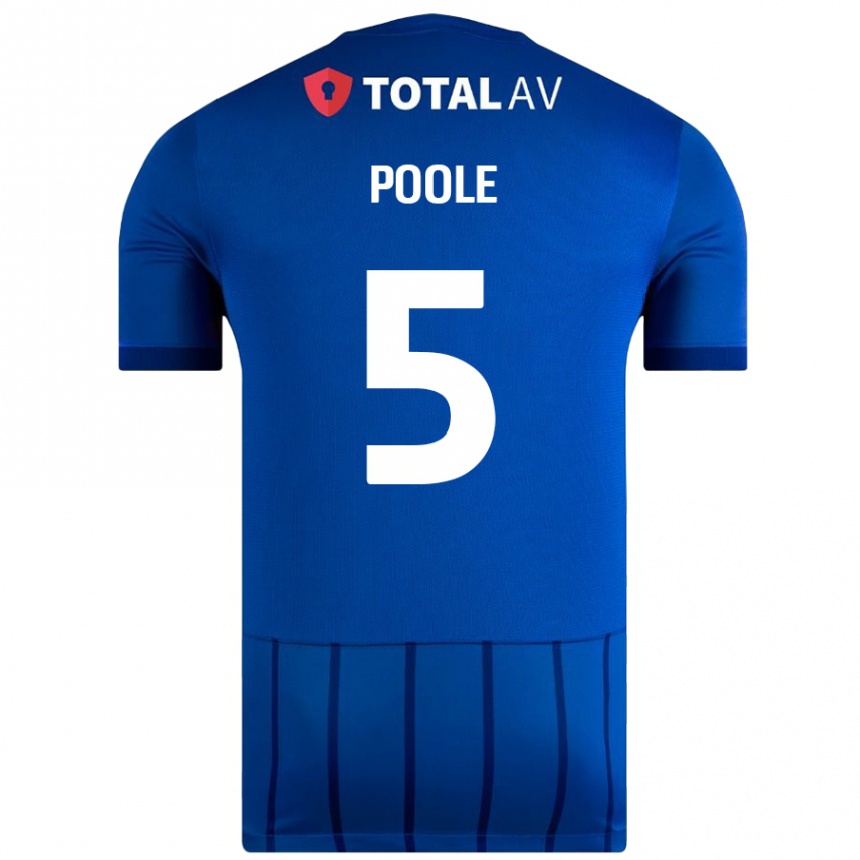 Niño Fútbol Camiseta Regan Poole #5 Azul 1ª Equipación 2024/25 Argentina