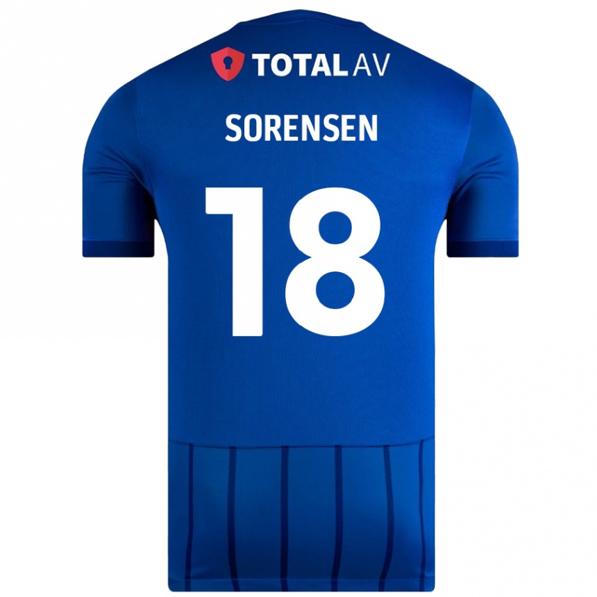 Niño Fútbol Camiseta Elias Sørensen #18 Azul 1ª Equipación 2024/25 Argentina